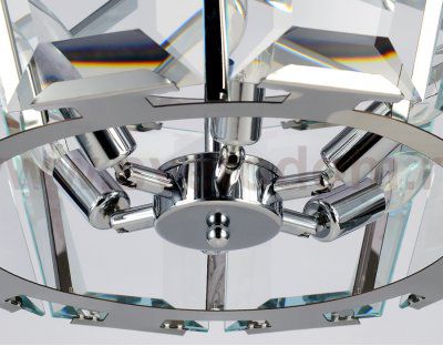 Люстра подвесная Ambrella TR5110/6 CH/CL хром/прозрачный E14/6 max 40W D550*1000 TRADITIONAL