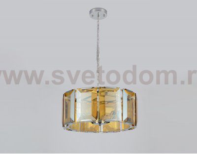 Люстра подвесная Ambrella TR5133 CH/TI хром/янтарь E14/5 max 40W D500*1000 TRADITIONAL