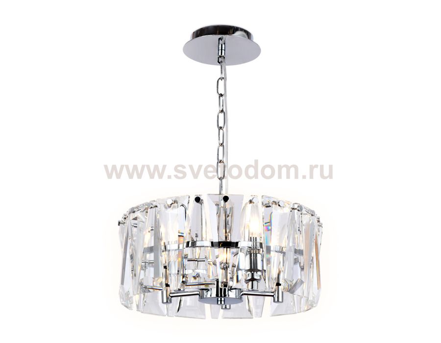 Люстра подвесная Ambrella TR5166 CH/CL хром/прозрачный E14/5 max 40W D380*515 TRADITIONAL