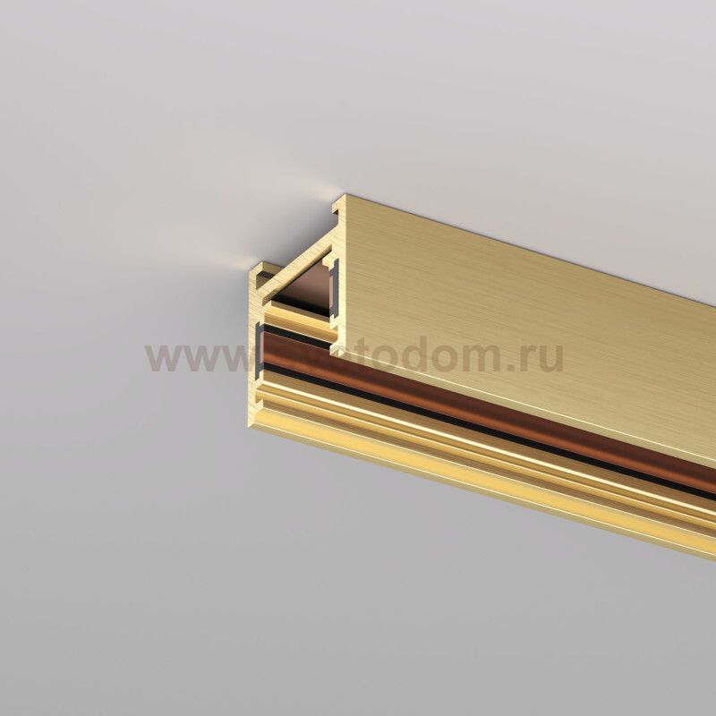 Трек SHINE BASE, 2м, 48В DC, IP20, сатинированная латунь, алюминий