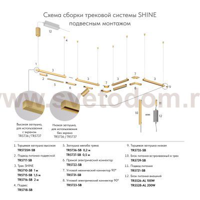 Трековый светильник Denkirs TR5718-SB SHINE BASE