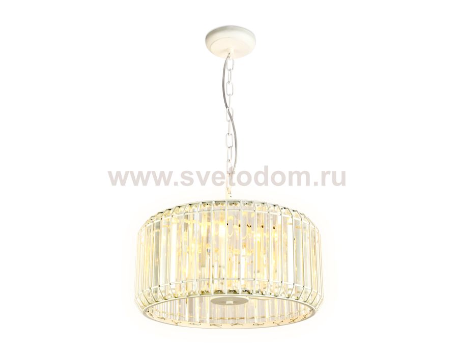 Люстра подвесная Ambrella TR5810 WH/CL белый/прозрачный E14/5 max 40W D400*650 TRADITIONAL