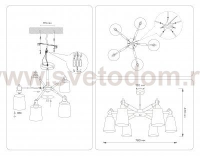 Подвесная люстра Ambrella TR82208 TR