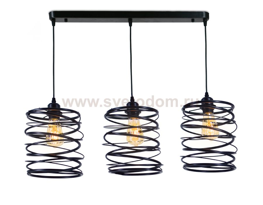 Люстра подвесная Ambrella TR8403/3 BK черный E27/3 max 60W 720*180*1000 TRADITIONAL