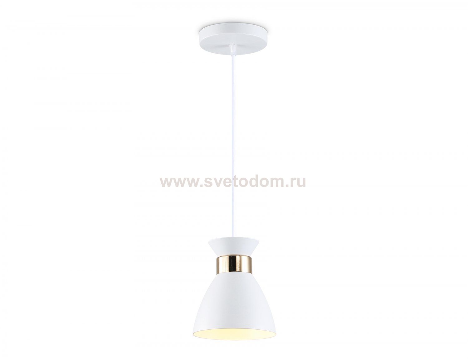 Светильник подвесной в стиле лофт Ambrella TR8465 WH/FGD белый/золото E27 max 60W D130*1000