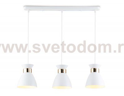 Светильник подвесной в стиле лофт Ambrella TR8466/3 WH/FGD белый/золото E27/3 max 60W 550*135*1000