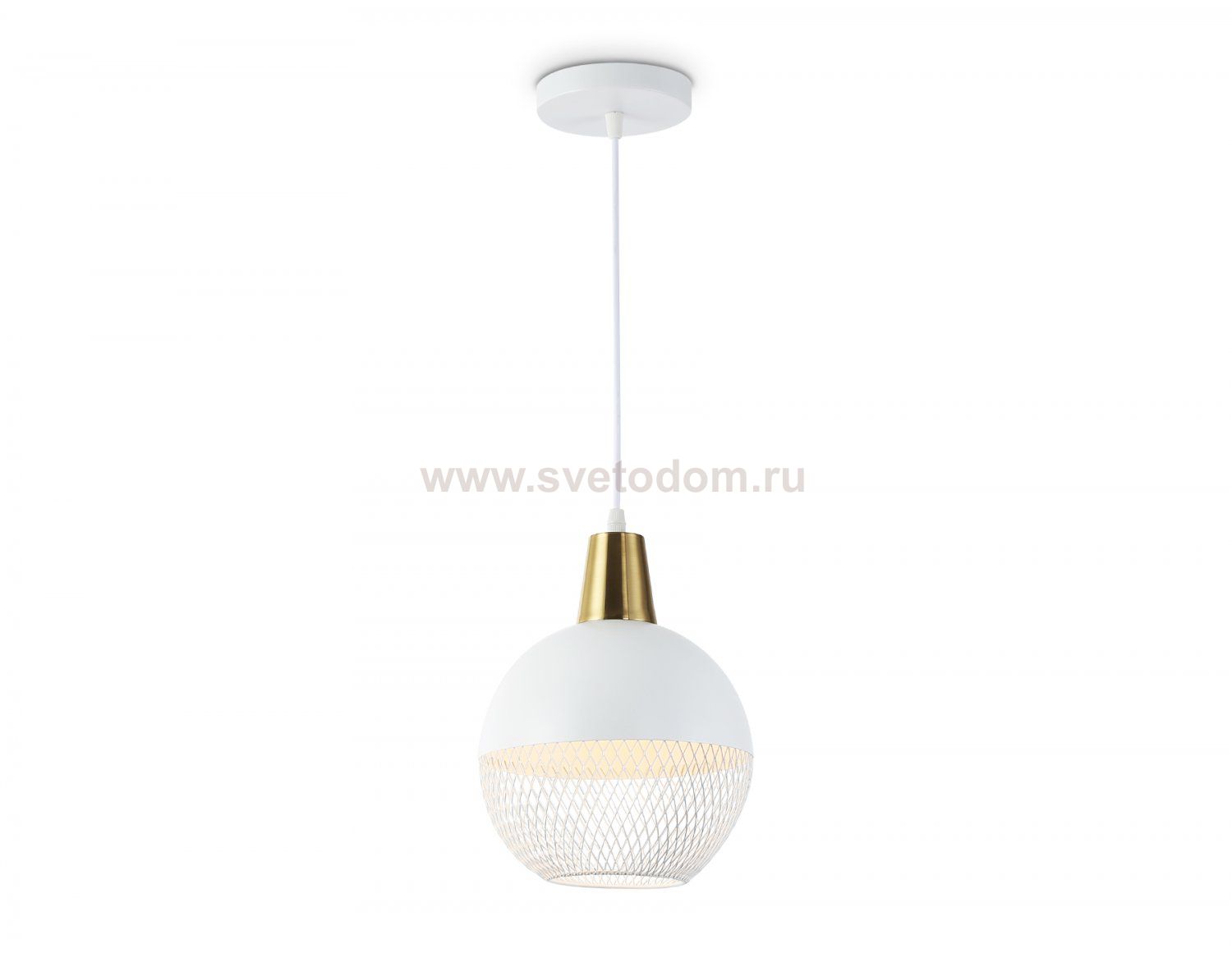 Светильник подвесной Ambrella TR8502 WH/CP белый/медь E27 max 60W D200*1000