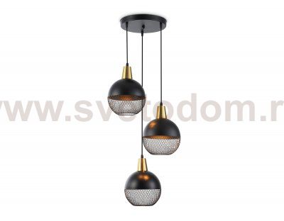 Светильник подвесной Ambrella TR8505/3 BK/CP черный/медь E27/3 max 60W D410*1000
