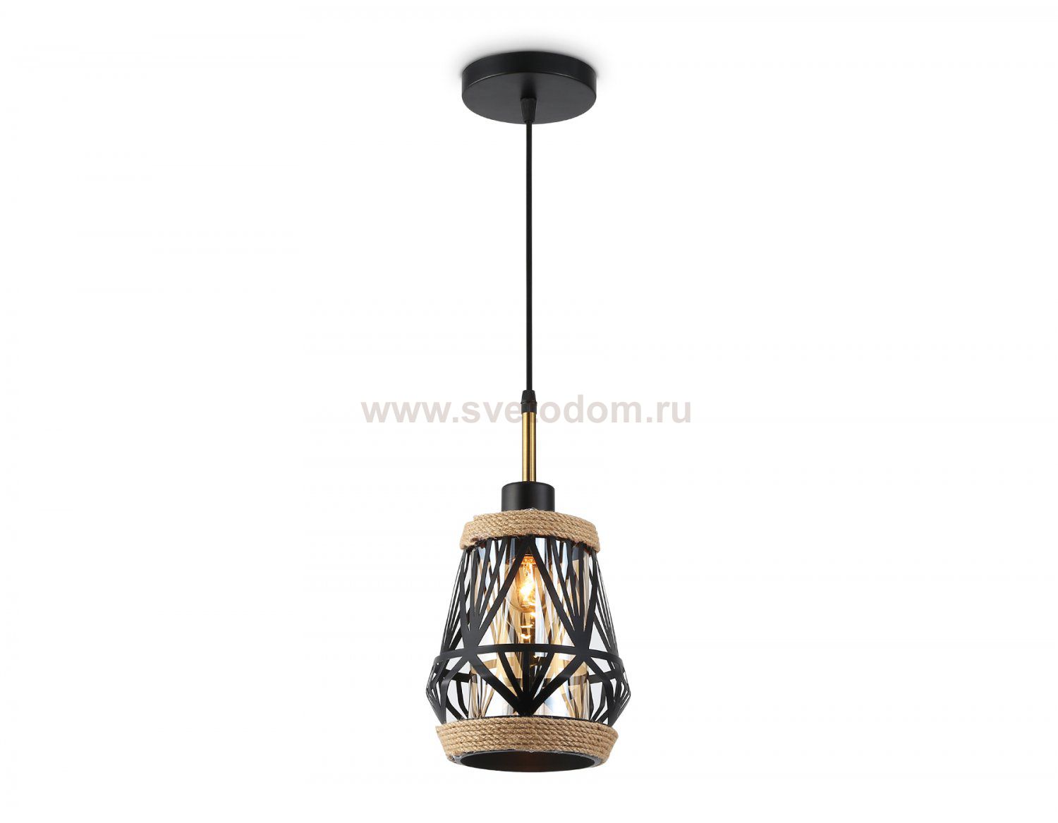 Светильник подвесной в стиле лофт Ambrella TR8521 BK/SB черный/бронза E27 max 60W D170*1000