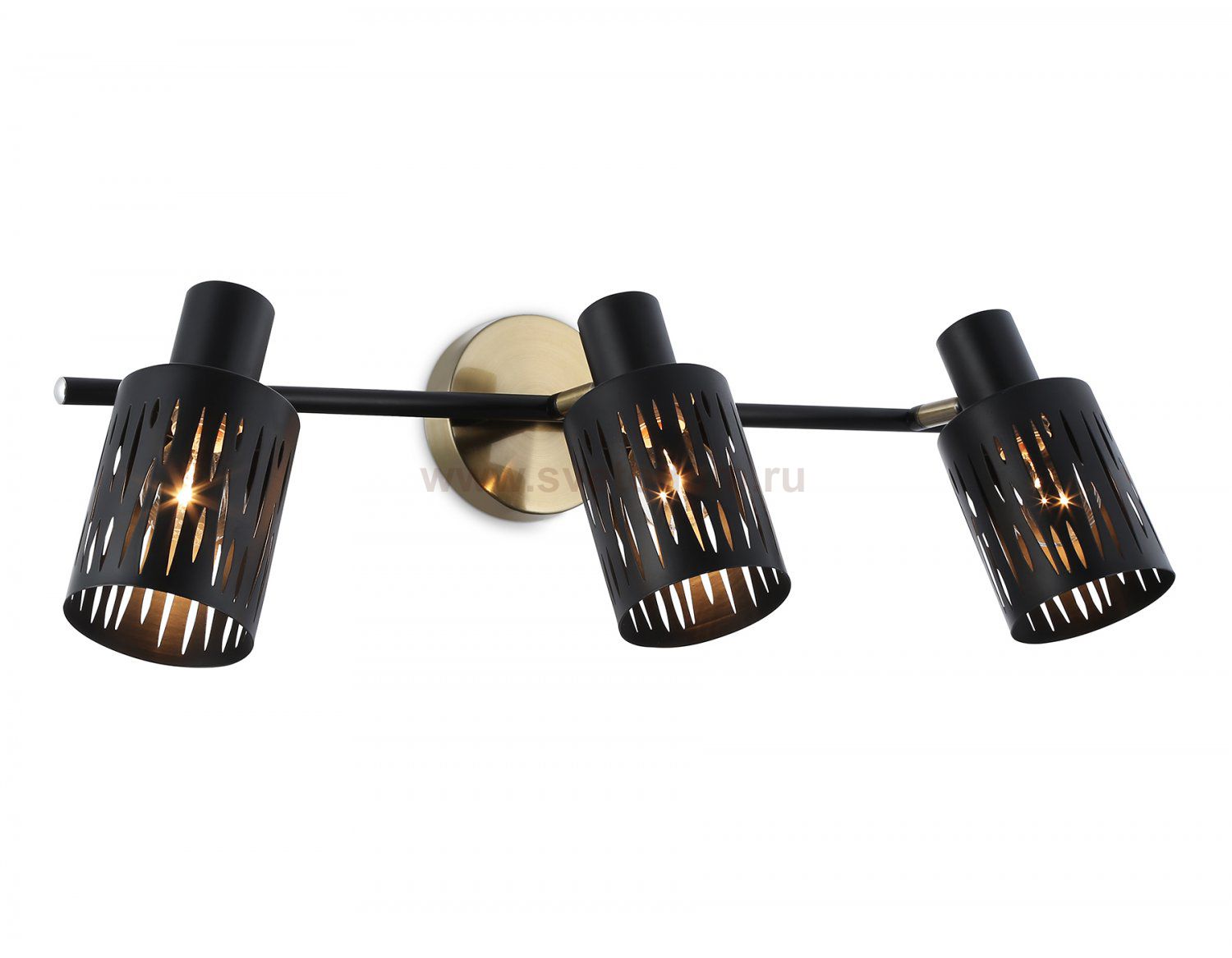 Настенно-потолочный спот в стиле лофт Ambrella TR8669/3 BK/SB чёрный/бронза E14/3 max 60W 560*100*190