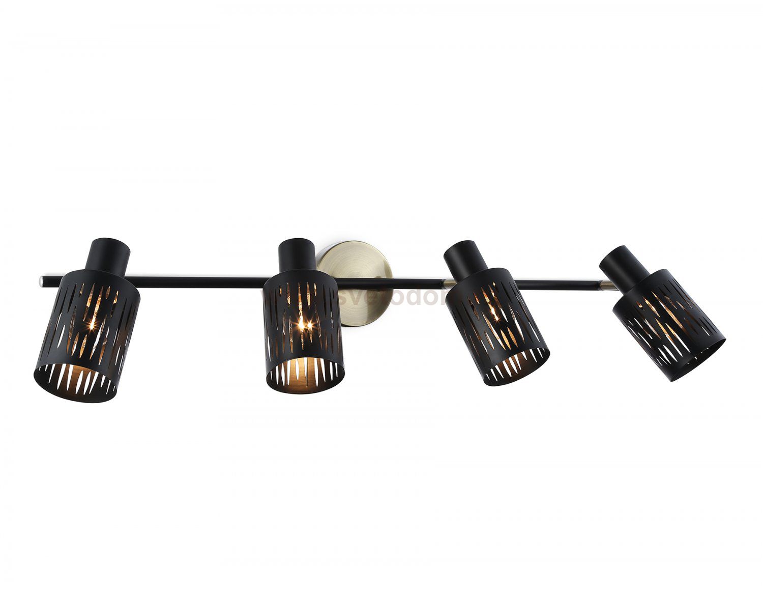 Настенно-потолочный спот в стиле лофт Ambrella TR8670/4 BK/SB чёрный/бронза E14/4 max 60W 760*100*190