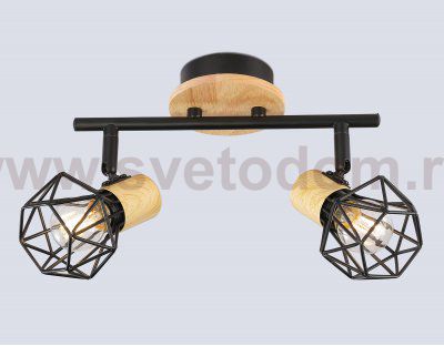 TR8752/2 BK/WD черный/дерево IP20 E27/2 310*115*200