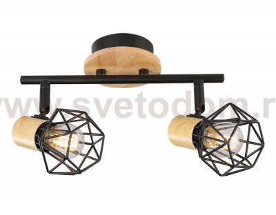 TR8752/2 BK/WD черный/дерево IP20 E27/2 310*115*200