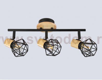 TR8753/3 BK/WD черный/дерево IP20 E27/3 435*115*200