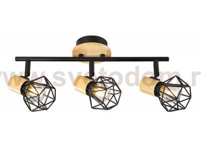TR8753/3 BK/WD черный/дерево IP20 E27/3 435*115*200