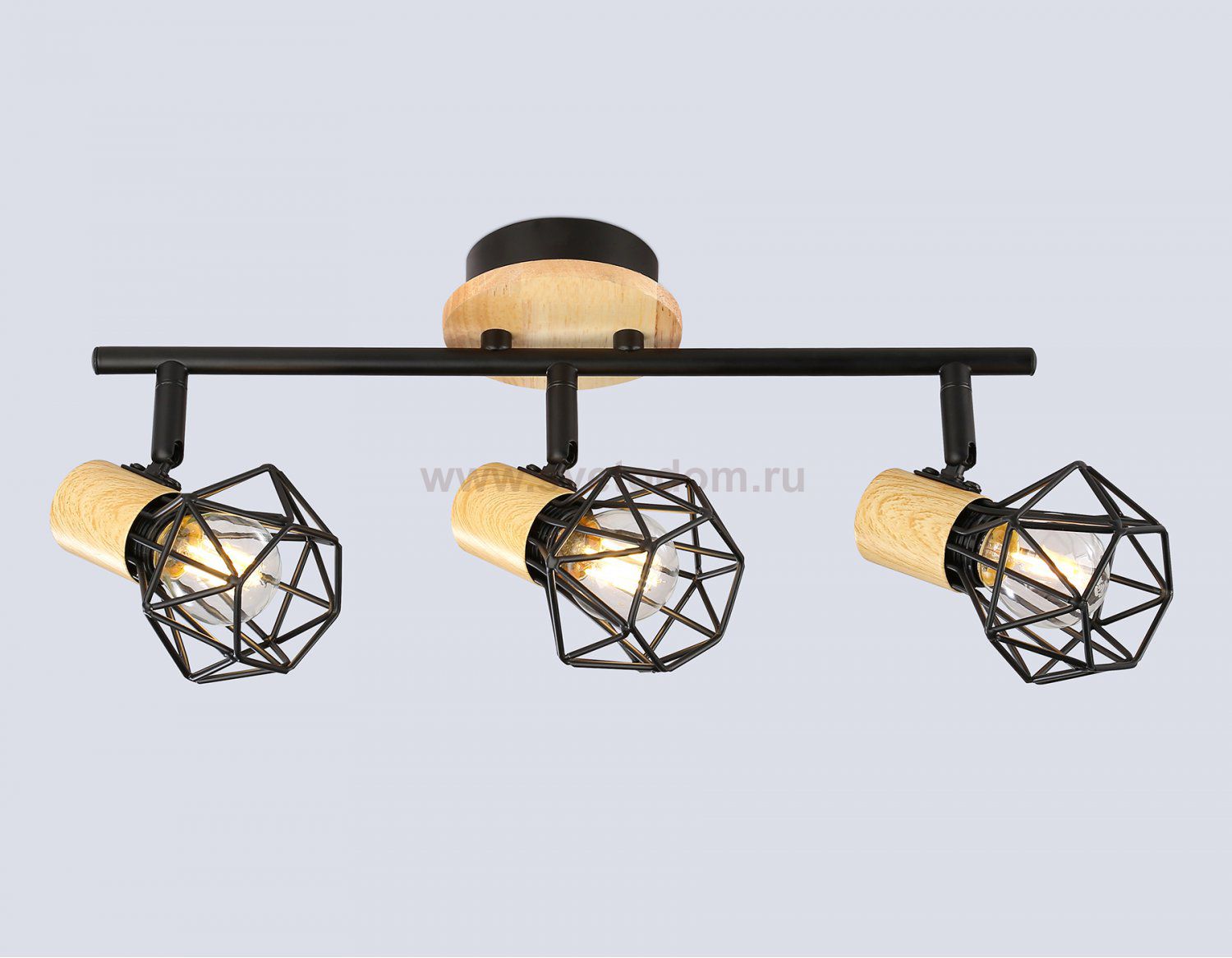 TR8753/3 BK/WD черный/дерево IP20 E27/3 435*115*200