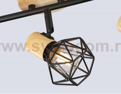 TR8753/3 BK/WD черный/дерево IP20 E27/3 435*115*200