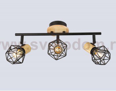 TR8753/3 BK/WD черный/дерево IP20 E27/3 435*115*200