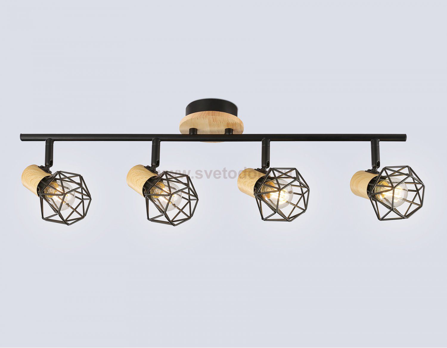 TR8754/4 BK/WD черный/дерево IP20 E27/4 615*115*200