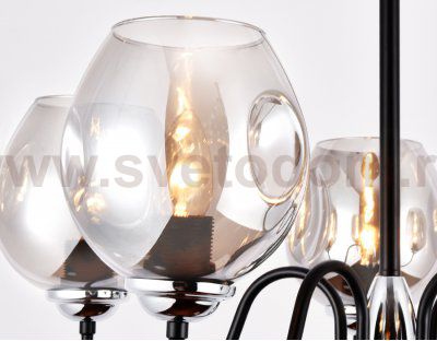 Люстра подвесная Ambrella TR9058/5 BK/SM черный/дымчатый E27 max 40W D650*572 TRADITIONAL