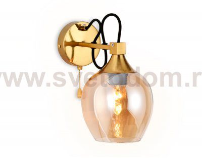 Настенный светильник бра Ambrella TR9065 SB/TI бронза/янтарь E27 max 40W 150*270*220 TRADITIONAL