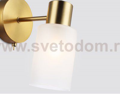 Настенный светильник с выключателем на корпусе Ambrella TR9586 BS латунь E14 max 40W 175*100*195
