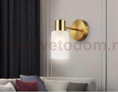 Настенный светильник с выключателем на корпусе Ambrella TR9586 BS латунь E14 max 40W 175*100*195