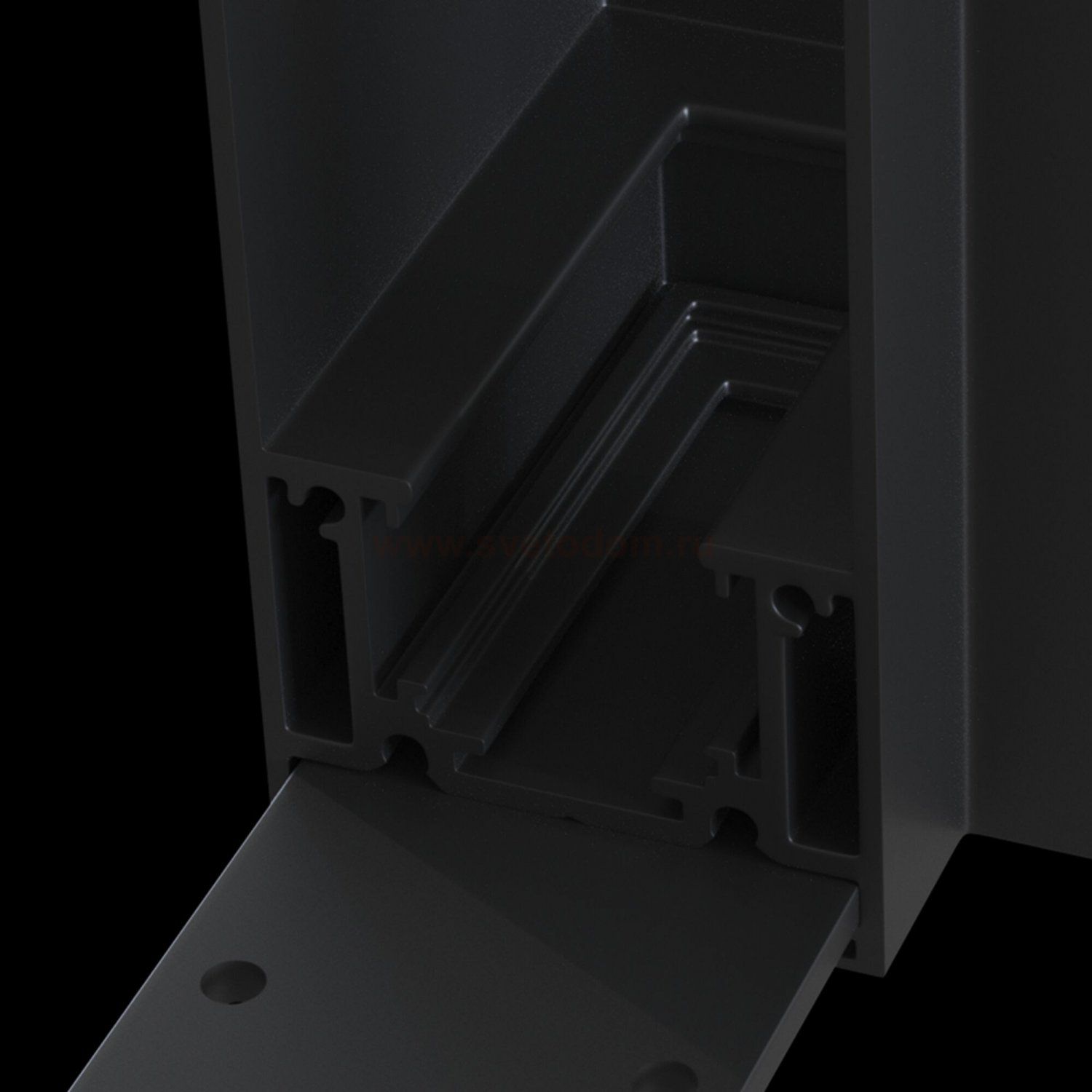 Угловой коннектор для накладного магнитного шинопровода Maytoni TRA004CL-21B Accessories for tracks