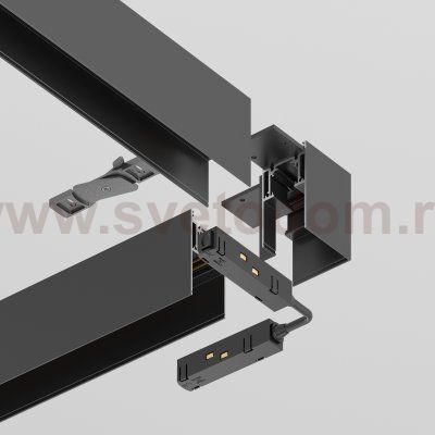 Угловой коннектор для накладного магнитного шинопровода Maytoni TRA004CL-21B Accessories for tracks