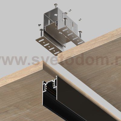 Комплектующие для накладной трековой системы Maytoni TRA010HCB Accessories for tracks Gravity