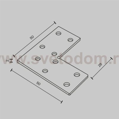 Комплектующие для накладной трековой системы Maytoni TRA034CL-21 Accessories for tracks Exility