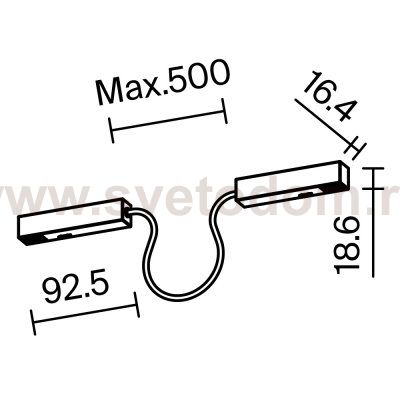 Комплектующие для трековой системы Maytoni TRA034CPC-42B-50 Accessories for tracks Exility