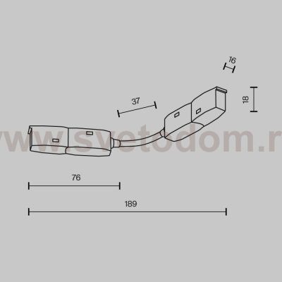Комплектующие для трековой системы Maytoni TRA034CS-B Accessories for tracks Exility