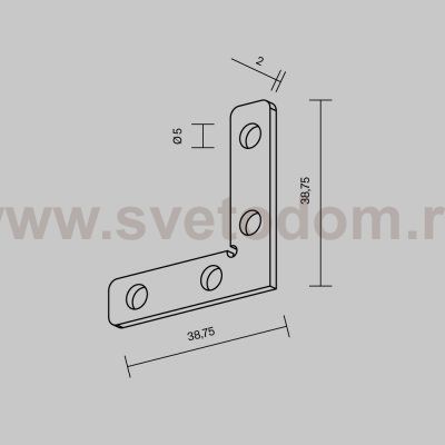 Комплектующие для встраиваемой трековой системы Maytoni TRA034D-CL-42S Accessories for tracks Exility