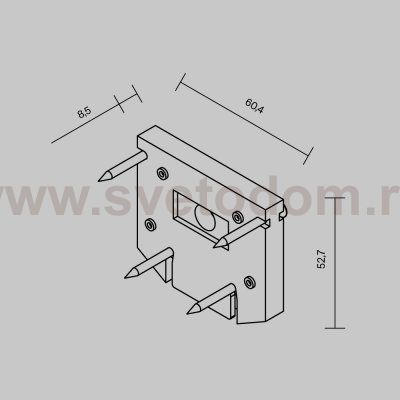 Комплектующие для встраиваемой трековой системы Maytoni TRA034D-EC-422B Accessories for tracks Exility