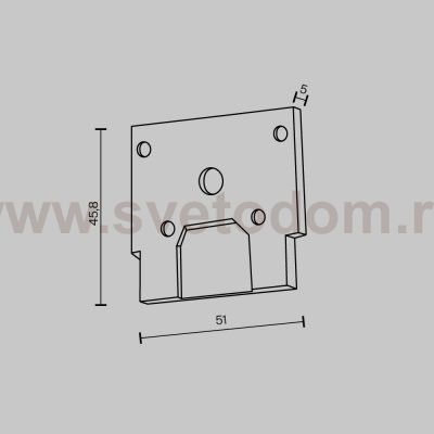 Комплектующие для встраиваемой трековой системы Technical TRA034EC-SCCL-42B