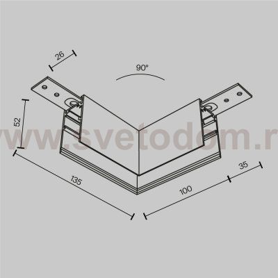 Комплектующие для накладной трековой системы Maytoni TRA034HCL-41W Accessories for tracks Exility