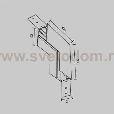 Комплектующие для накладной трековой системы Maytoni TRA034ICL-41W Accessories for tracks Exility