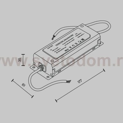Комплектующие для текстильной подвесной системы Maytoni TRA130DR-200W Power Supply Parity