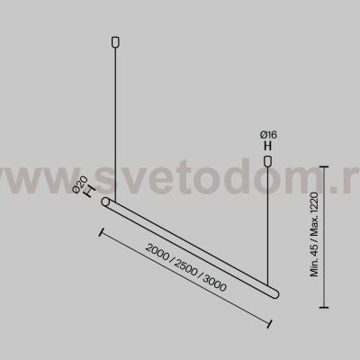 Комплектующие для текстильной подвесной системы Maytoni TRA130SWK-B Accessories for system Parity