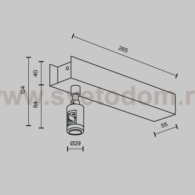 Комплектующие для систем освещения с токоведущими элементами Technical TRA156C-BB1-PT