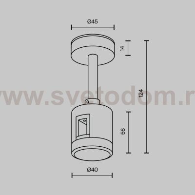 Комплектующие для систем освещения с токоведущими элементами Technical TRA156C-IPC1-PT