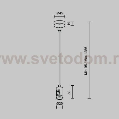 Комплектующие для систем освещения с токоведущими элементами Technical TRA157SW-B1-PT