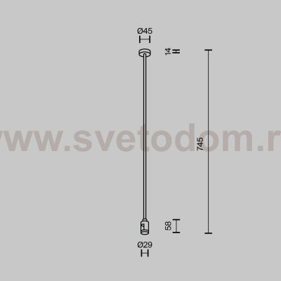Комплектующие для систем освещения с токоведущими элементами Technical TRA159C-B1-PT