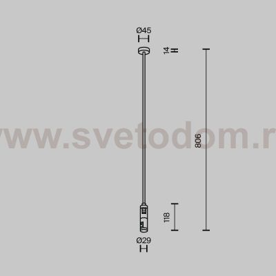 Комплектующие для систем освещения с токоведущими элементами Technical TRA159C-D1-PT