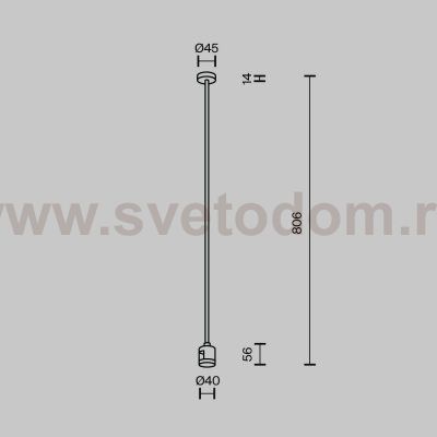 Комплектующие для систем освещения с токоведущими элементами Technical TRA159C-IPCL1-PT
