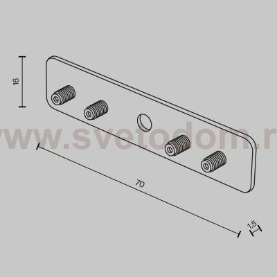 Комплектующие для трековой системы Maytoni TRA172C-R-11B Accessories for tracks Basity