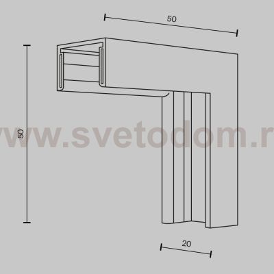 Комплектующие для накладной трековой системы Maytoni TRA172ICL-11B Accessories for tracks Basity