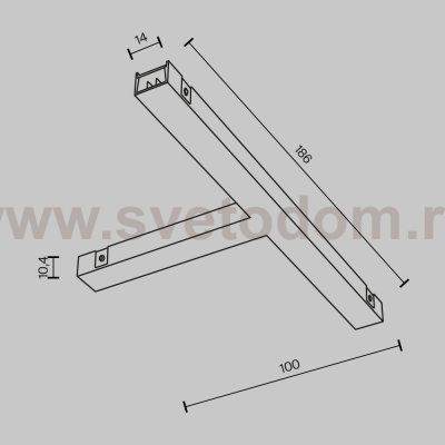 Комплектующие для трековой системы Maytoni TRA172TPC-1B Accessories for tracks Basity