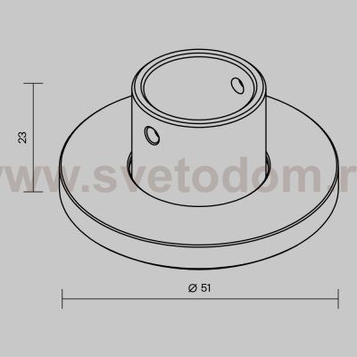 Комплектующие для накладной трековой системы Maytoni TRA184BC-R-11B Accessories for tracks Levity